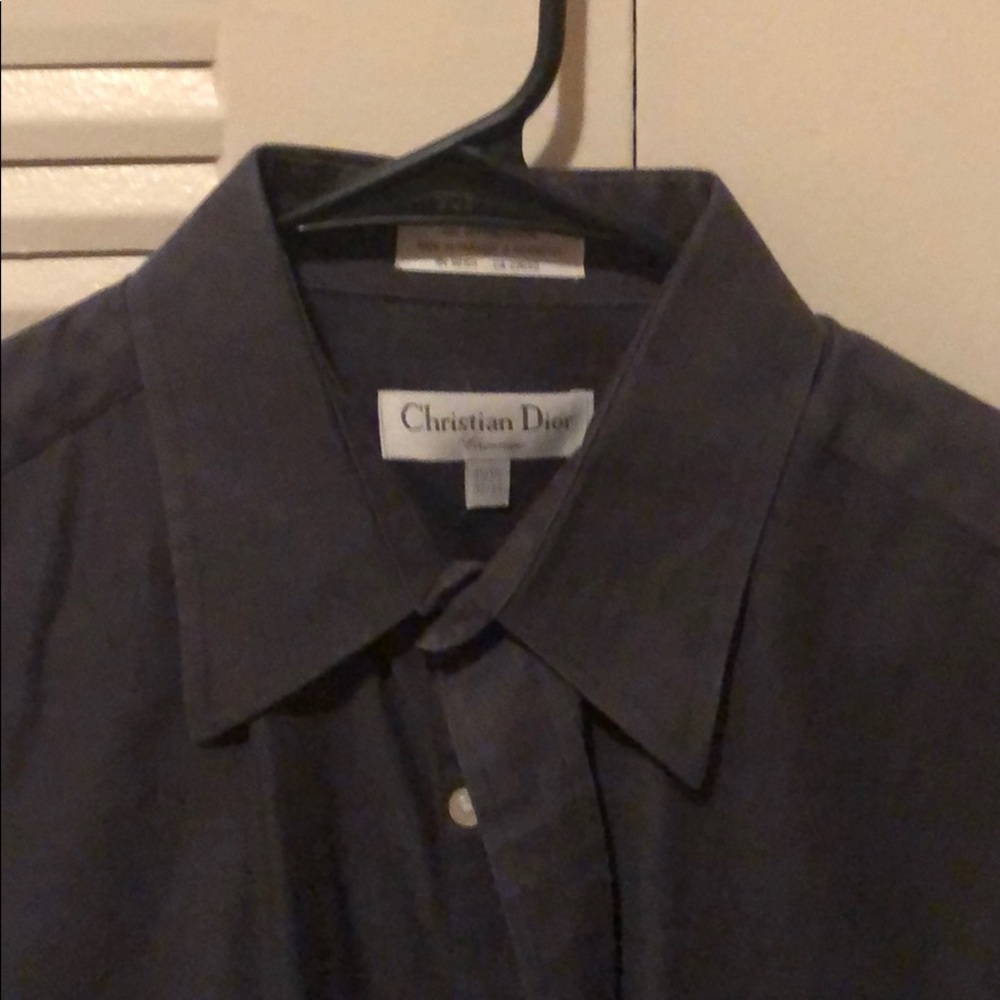 Christian Dior long sleeve 15.5 32 Gray
